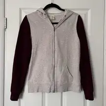 Zine Contrast Sleeve Hoodie - Size M