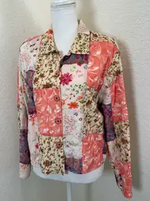 Casual Studio Multi Colored Floral‎ Button Down Jacket Medium