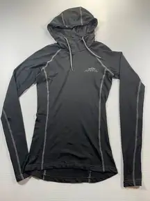 MDV active Black Hooded Athletic Jacket‎ Performance Running Workout Top XS