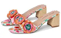 NEW Betsey Johnson Dietrich Sandal Multicolor Floral Peal Embellished SZ-8.5