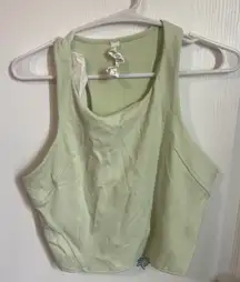 Lululemon Workout Tank Top Built-In Bra Shelf Racerback Athletic Green‎ 12