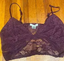 Burgandy lace bralette by Bozzolo size lg