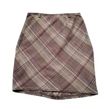 🔃Derek Heart Brown Plaid Pencil Uniform Skirt