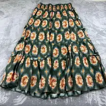 A Loves A Skirt Womens Size XL Maxi Midi Tiered Ruffle Ramie Boho Cottagecore
