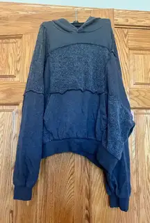 Aerie - Sherpa Patchwork Oversized Hoodie Pullover