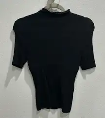 Bagatelle Mock-neck Short Sleeve Sweater Top