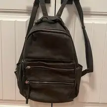 Madison West Gray Vegan Leather Backpack