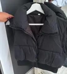 black puffer vest