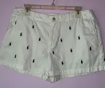 Polo Ralph Lauren Size 8 White Shorts Embroidered Logo Preppy Coastal