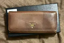 butter leather double snap long wallet
