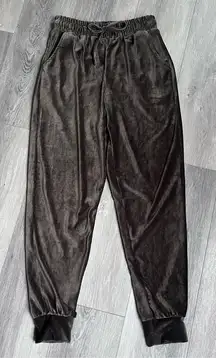Pink Republic Velvet Joggers in Brown M