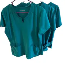 Women's Scrub Tops. 3 size L tops.