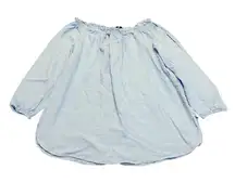 3/$15 JONES NEW YORK blue & white top