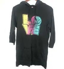 Joe by Joe Boxer love graphic black tunic hoodie