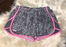 Under Armour pink/grey athletic shorts sz small