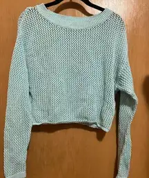 BP Aqua Open Knit Sweater/Cover Up Cotton Long Sleeve  Sz Med