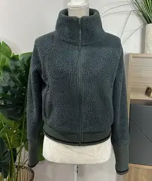 Athleta  • full zip Sherpa fleece cropped jacket