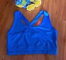 Guess Blue Sports Bra Size Medium