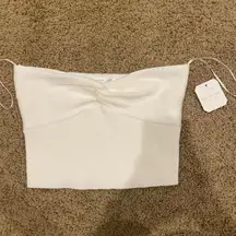 White Knotted Tube Top