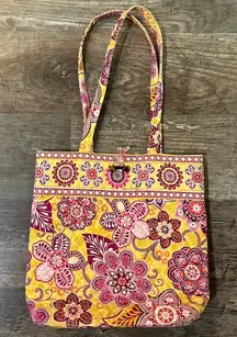 FINAL PRICE Vera Bradley Bali Gold Large Toggle Tote Shoulder Bag Purse