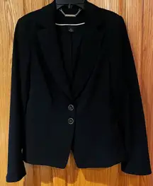 White House Black Market Classic Two-Button Black Power Career Blazer Size‎ 2