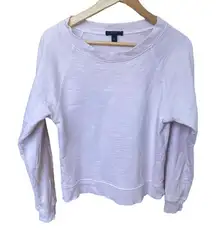 J.Crew Women's XS Light Pink Crewneck Pullover Sweatshirt Cropped Length