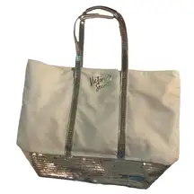 VICTORIA’S SECRET, Silver Sparkle Tote bag, Polyester, Cotton & PVC blend, Metallic‎
