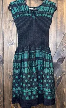 Max Studio  Fit And Flare Geometric Print Dress