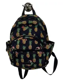Vera Bradley Blue Toucan Party Pineapple Small Compact Backpack Quilted