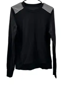 Lululemon Black Rulu Reflective In A Flash Long Sleeve Sweater Size‎ 8