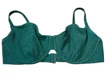 NWT Abercrombie and Fitch Olive Green Gauze Ribbed Curve Love Bikini Top