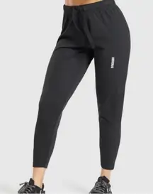 Gymshark L Large Joggers Pause Black Baggy Elastic Waist Ribbed Oversized Relax