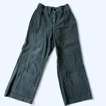 green corduroy wide leg pants