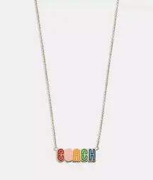 Coach Logo Retro Necklace