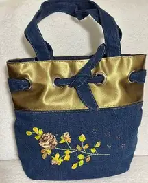 Denim Jeans Purse Shoulder HandBag Handmade Weekender