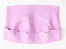 Abercrombie & Fitch Lilac Linen Strapless Cropped Top large