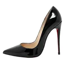 Christian Louboutin  So Kate 120 Black Patent Leather Stiletto Pumps Heels