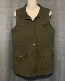 Ladies Blu Pepper Army Green Vest size M Many Pockets