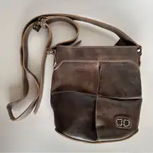 Bed Stu Leather Crossbody Bag Taupe Gray Coronado