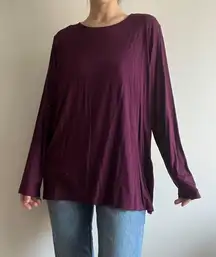 Purple Stretch Top Size 3 Chicos