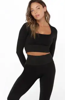 Lorna Jane $76 Tempo Ribbed Seamless Long Sleeve Top Size Small Athletic Top