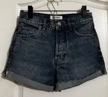 Reformation Charlie Cuffed High Rise Denim Jean Shorts Size 24