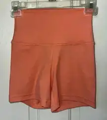Yogalicious Lux Everyday 5” Shorts Women's Size XS Coral Pink