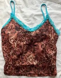 Leopard print tank cropped top