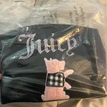 Juicy Couture Black Tote with Pink Dog Patch