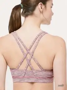 Lululemon Energy Bra Arrow Jacquard Antique Bark Copper Coil workout sports bra