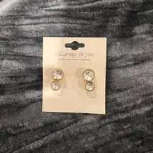 Gold and Silver Stud Earrings