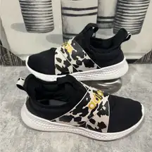 Adidas Cloudfoam Low Women’s Black White Cow Print Running Size 5.