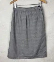 Vintage Weathervane Petites Skirt Plaid A-Line Midi Union Made in‎ USA Size 10