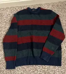 Muted Striped Knit Sweater